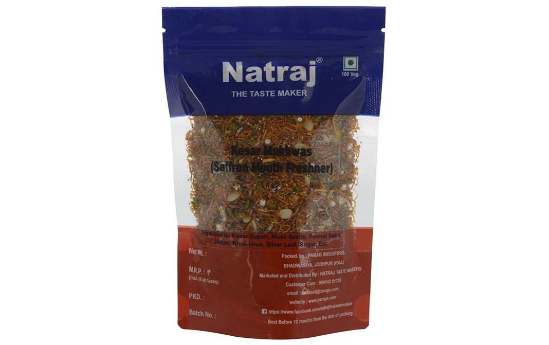 Natraj Kesar Mukhwas (Saffron Mouth Freshner)   Pack  400 grams